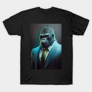 Wild Gorilla In A Suit - Perfect Animal Graphic For Fashion Lovers T-Shirt